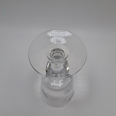 Vintage Cut Glass Goblet With Starburst Design
