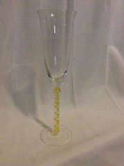 Crystal Champagne Flute Yellow Ribbon Stem Single replacement