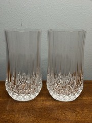2 Cristal D’Arques Durand Longchamp Lead 24% Crystal Tumbler Glass 10 Oz (18av)