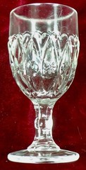 Hearts of Loch Laven Wine Cordial Goblet Indiana Tumbler #29 Clear EAPG 1896