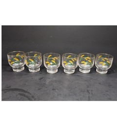 International China Viking Wheat Stackable Glasses, Set of 6, Midcentury Tumbler