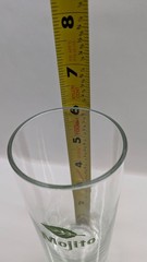 Libbey Glass Mojito Tall Glass 6″ Clear Green Leaf Design Barware Drinkware