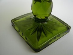2 VTG 1970’s Indiana Colony Park Lane Green 4 1/4″ Dessert Cups Pressed Glass