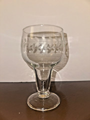 Anchor Hocking Etched Laurel Gray Cut Beer/Pilsner Glasses Set of 4 Vintage