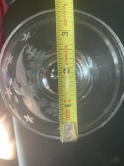 Vintage Etched Glass Eagle w/Stars Whiskey Tumbler Low Ball 4.5″H by 3.5″ W
