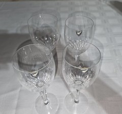 Orrefors Prelude Swedish Crystal Wine Glasses Set of 4