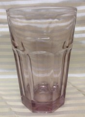 Libbey Duratuff Gibralter 14 Oz Flat Tumbler (s) 5 1/8″ Tall Pink Mint !!