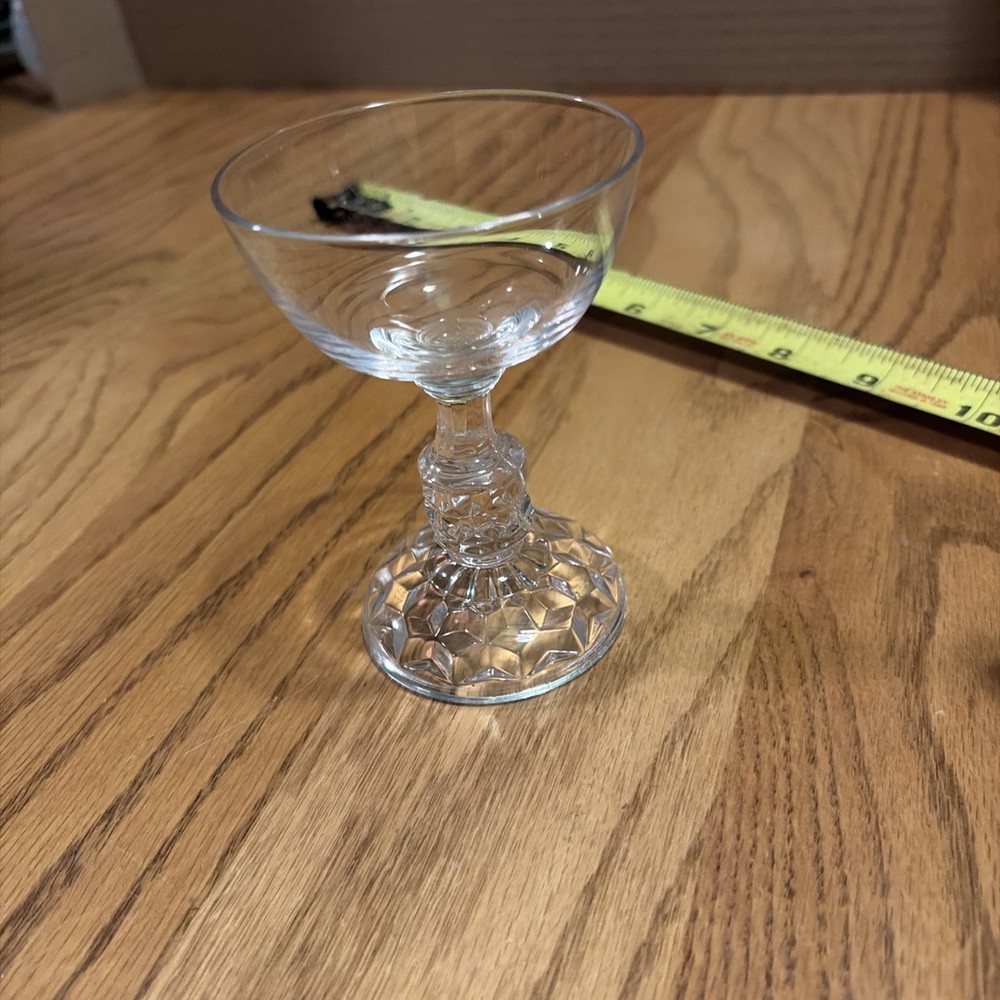 Fostoria American Lady Clear Glass 4″ tall Liquor Cocktail Vintage USA