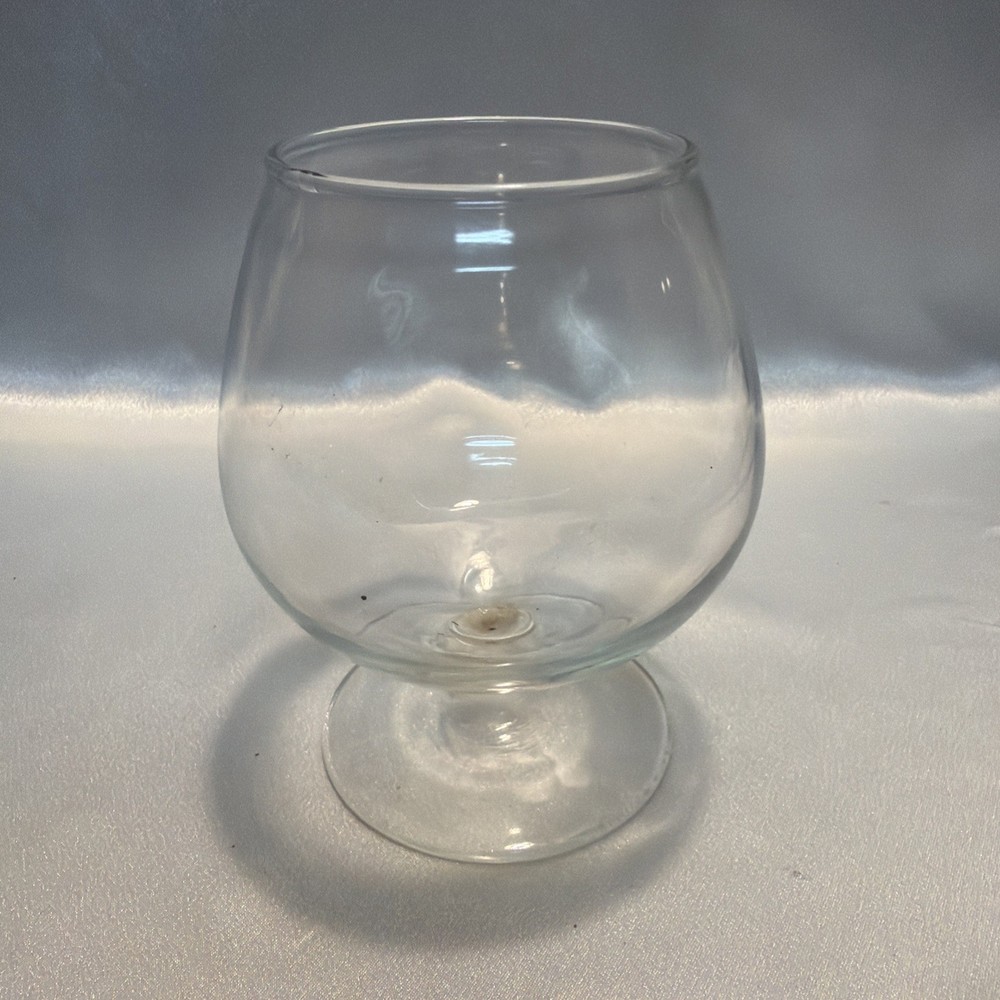 Vintage Brandy Glass 4 1/2 4 Inches Clear Glass