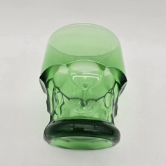 Vintage Viking Green Georgian Tumbler Glass Honeycomb 6 ounce 3.5″
