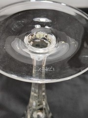 Cescki Ceska Helene Wine, Water Or Champagne Flutes Prismatic Stem Cut Bowl