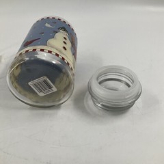 Sakura SNOWMAN Debbie Mumm Anchor Hocking Candy Jar Christmas Seal 8″ Vintage