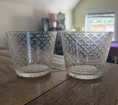 littala «Tundra» Tumblers by Oiva Toikka, Vintage, Finland, 1970, Set of 2