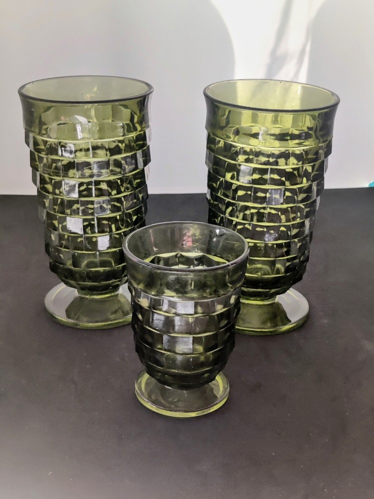 3 Colony WHITEHALL Set Goblets Glasses