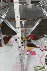 3 Ultra Large Bella Lux Glasses Wedding Toast Martini Cosmo Wine Optic Paneled