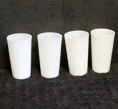 Fire King, Vintage Milk Glass Tumblers Game Birds set of 4