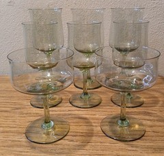 Lenox Green Mist Glasses Set of 8 Various Sizes