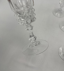 W M Dalton Unit No 3 Parfait Sour French Lead Crystal 6 1/2″ Lot of 4