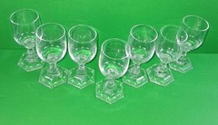 RARE Set 7 Sherry Schnapps Cordial Crystal Rosenthal Maria Classic Rose Glasses
