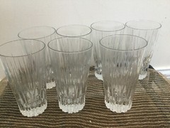 PICK 2 Martha Stewart SUN RAYS Highball OR LOWBALL Crystal Glass Set of 2 PICK