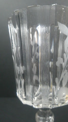 Adams & Company, EAPG Goblet, Clear Ribbon, # 300, USA, Clear, c 1882, VgCd