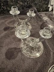 Vintage Fostoria Romance Etched Crystal Glassware 100 Piece Set – Excellent Cond