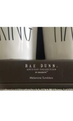 New Rae Dunn by Magenta 4 Piece HAPPY + SPRING Melamine LL Tumbler Cup Set