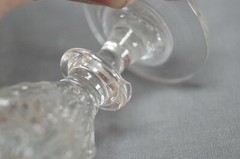 Bohemian Mold Blown Acanthus Leaf Flint Glass Cordial Circa 1840-1850s
