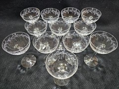 Fostoria Holly Clear Crystal Stemware Set – Mint Condition