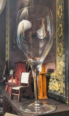Lot of Nine Crystal Glass Stemware Pieces: Good, Pre-owned Condition.