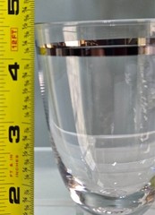 Set of 4 Fostoria Reflection Platinum Crystal Juice Glasses, Stem 6033, 1952-71