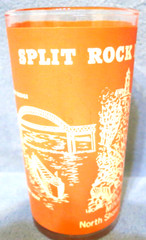 Vintage Hazel Atlas Split Rock Lighthouse Lake Superior MN Glass Tumbler 4 3/4″
