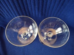 VTG Set 2 Bryce Liquor/Cocktail Crystal Glasses Faceted Pyramid Stem «Aquarius»