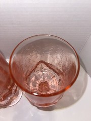 4 Vintage TIFFIN Franciscan Cabaret Pink Tea Glass Goblets Mint! HTF!
