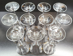 11 Mikasa Sonata Gold Wine Glasses Set Elegant Clear Optic Bowl Stemware Bar Lot