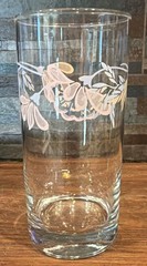 1 Corelle Pink Trio 6” Tall Tumbler Pink & Blue Flowers Floral EUC