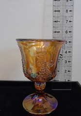 Carnival glass goblets vintage Harvest Grape Marigold SET of SIX!!!