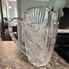 VTG Crystal Clear Industries Darlington Pitcher 24% Lead Polish Crystal 48oz