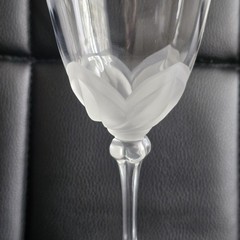 1 Cristal D’Arques Durand Florence Fluted Crystal Wine Glass Signed JG Durand