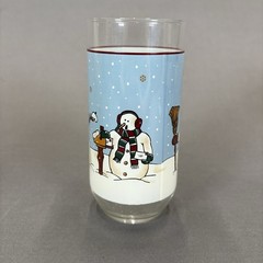 Meiwa Snowmen Serenade II Glasses Tumblers 5 7/8″ Set of 4 Holiday Drinkware