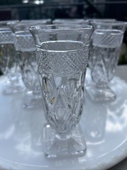 Set Of 8 VTG 5.5″ Imperial Glasses Elegant Goblets Ohio Cape Cod Pedestal Footed