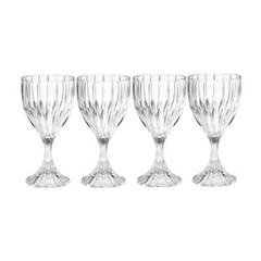 MIKASA Park Lane Wine or Water Goblets Crystal, Larger 6 3/4″ set of 4
