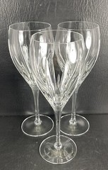 Cristal D’Arques Durand Enchante Set Of 3 Water Wine Goblets Crystal