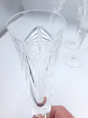 Six Waterford Millennium Toasting Flutes – 2 Happiness, 2 Peace, 2 Prosperity