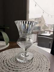 Very Rare 9.5» Royal Brierley Crystal Heavy Thistle Shaped Vase MINT