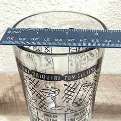 Cocktail Recipe Glass, Bartender Drink Recipe Glass, Vintage Federal Glass