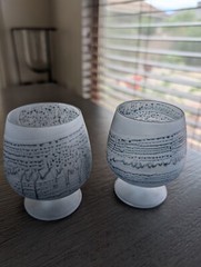 vintage hebron brandy glasses