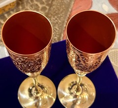 goblets vintage Brass goblet wine glasses With Gift Box