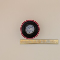 sake cup　”GUINOMI　HAGI-YAKI” 　vermilion,red 01