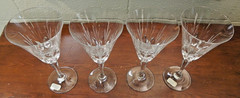 Gorham Sparkling Crystal Stem Ware 8 oz. wine Glasses (4) – Excellent!